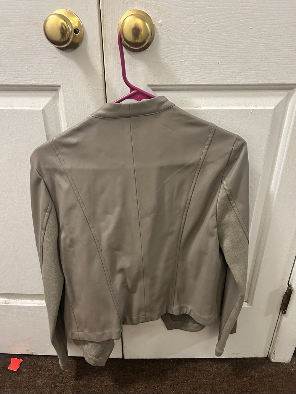 BB Dakota Taupe Faux Leather Jacket